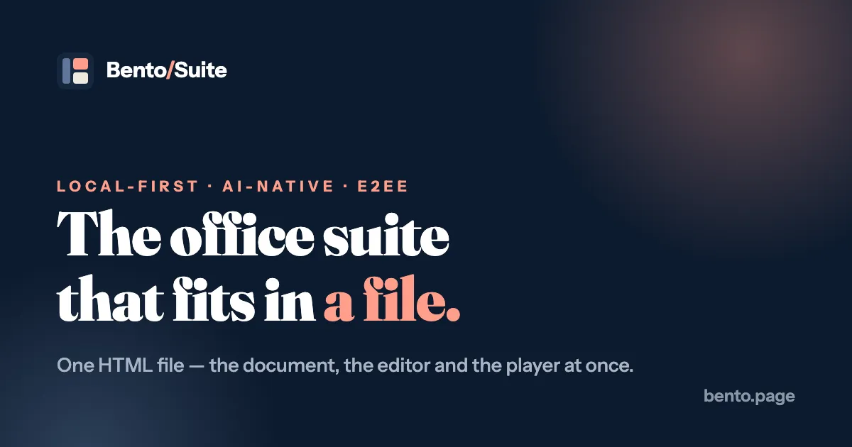 Bento/Suite — the office suite that fits in a file